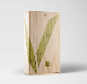 Packaging de madera para proteger el aceite