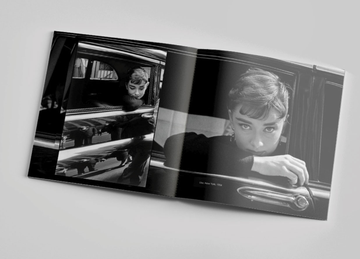 Página fotolibro con Audrey Hepburn